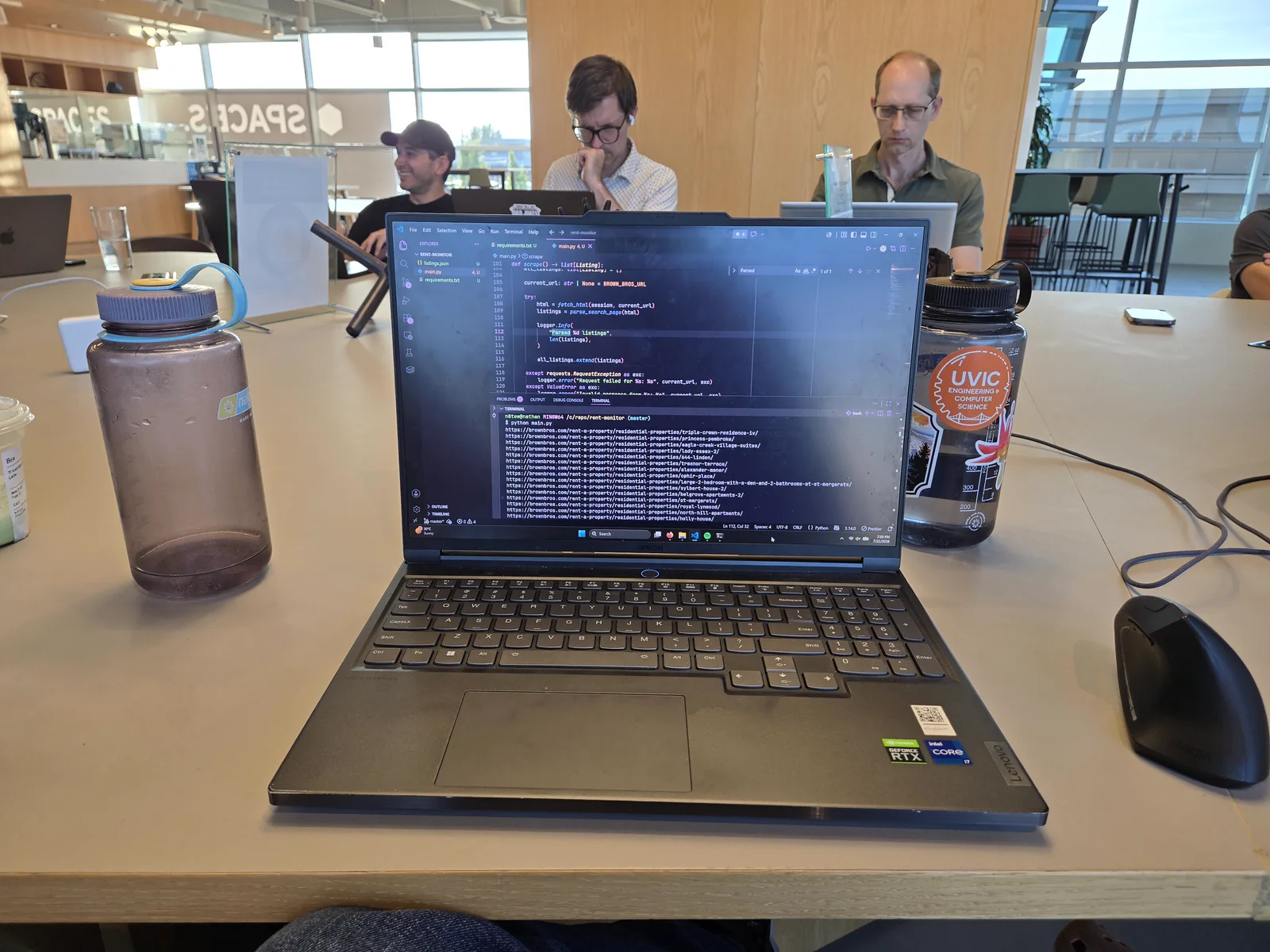 A laptop open to code during a workshop